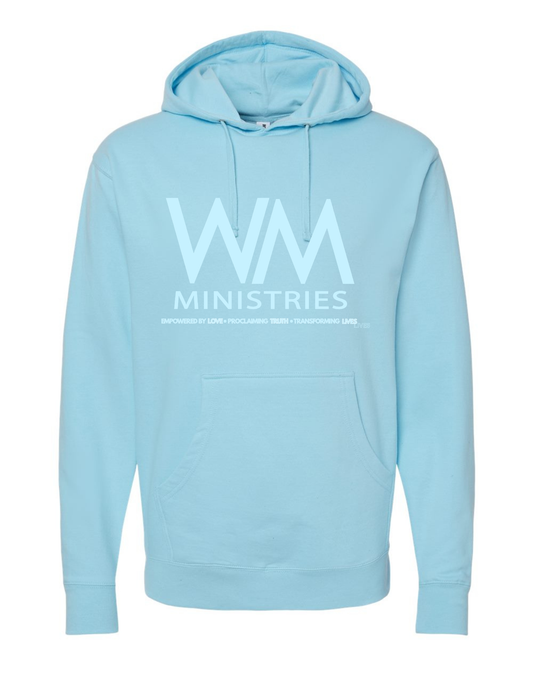 WM Adult Monochromatic Blue Hoodie